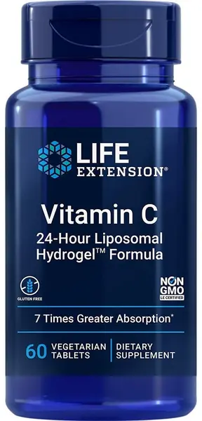 Vitamin C 24-Hour Liposomal Hydrogel Formula, 60 comprimate, Life Extension