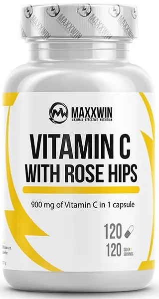 Vitamin C with Rose Hips, 120 capsule, Maxxwin