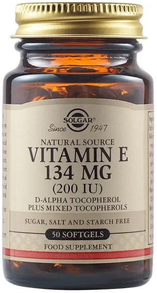 Vitamin E, 200 IU, 50 capsule moi, Solgar