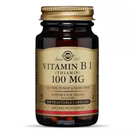Vitamina B1, 100 mg, 100 capsule vegetale, Solgar