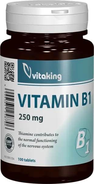 Vitamina B1 Tiamina 250mg, 100 comprimate, Vitaking