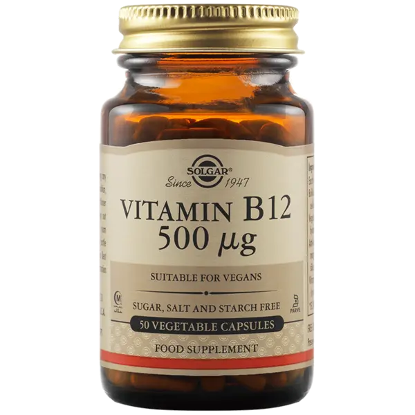 Vitamina B12 500mg, 50 capsule vegetale, Solgar