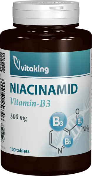 Vitamina B3 Niacinamida 500mg, 100 comprimate, Vitaking