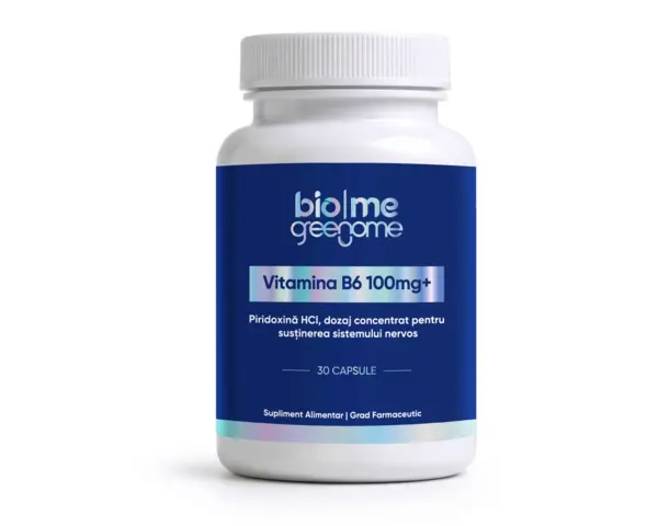 Vitamina B6 (HCl Piridoxina) 100mg+, 30 capsule - Default Title