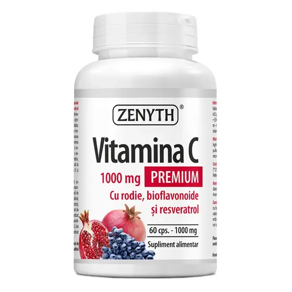 Vitamina C Premium, 1000 mg, 60 capsule, Zenyth