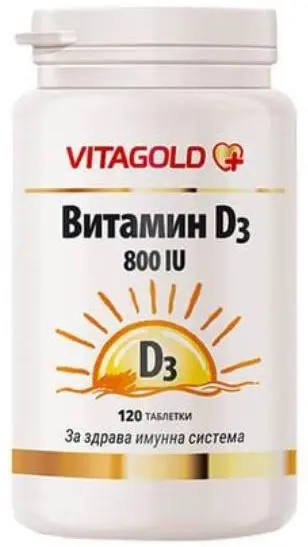 Vitamina D3, 800 IU, 120 comprimate, Vitagold
