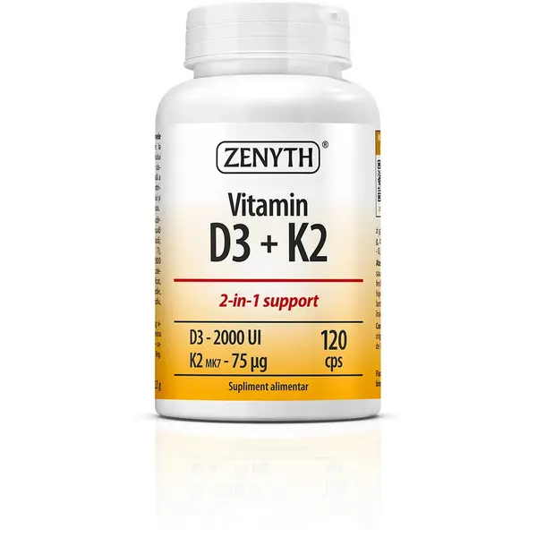 Vitamina D3+K2 120cps