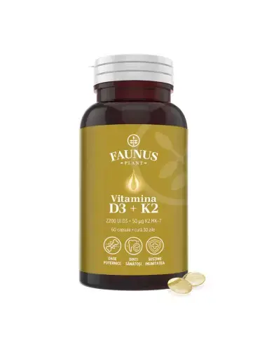 Vitamina D3 + K2 60 caps. Faunus Plant
