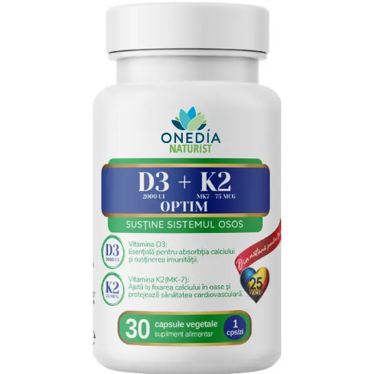 Vitamina D3 + K2 Forte 30cps vegetale