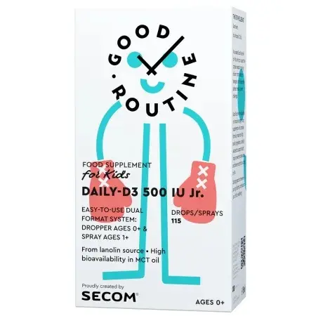 Vitamina D3 pentru copii Daily-D3 Jr Good Routine, 500 IU, 15 ml
