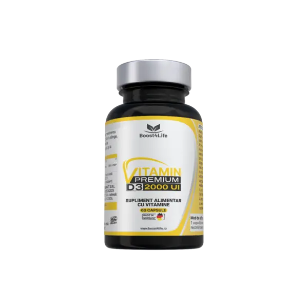 Vitamina D3 Premium 2000 UI, 60 capsule moi, Boost4Life