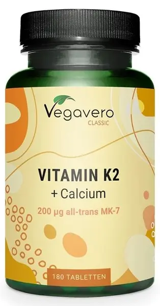 Vitamina K2 + Calciu, 180 comprimate, Vegavero