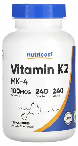 Vitamina K2 MK-4, 100 mcg, 240 capsule, Nutricost