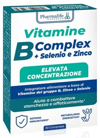 Vitamine B Complex + Selenio e Zinco, 60 tablete , Pharmalife Research