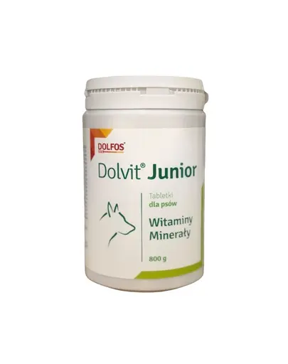 Vitamine pentru căței și câini tineri DOLFOS Dolvit Junior 800 g cu calciu și fosfor