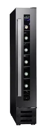 Vitrina de vinuri incorporabila Candy CCVB 15/1, Capacitate 7 sticle, Clasa G, Control Digital, Iluminare LED (Negru)