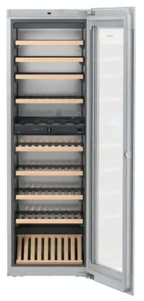 Vitrina de vinuri incorporabila Liebherr Vinidor EWTgw 3583, Capacitate 83 sticle, 271 L, Clasa G, H 177 cm (Alb)