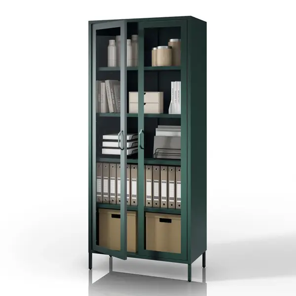 Vitrina living ANGELO 800 x 1850 x 450 mm, Modern: verde smarald Vitrină living ANGELO 800 x 1850 x 450 mm, Modern: verde smarald