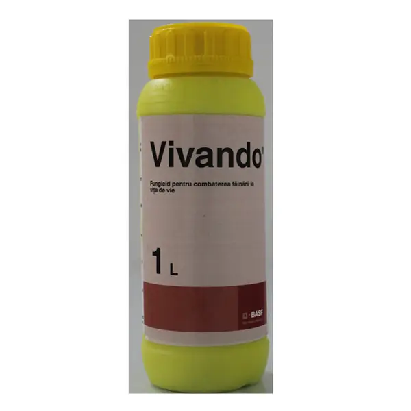 Vivando 1L, fungicid sistemic, BASF, fainare (vita de vie), rezistenta ridicata la spalare, sigur pentru albine, interval scurt pana la recoltare, nu afecteaza fermentatia - Default Title