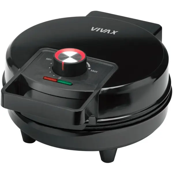 VIVAX Aparat de facut vaffle-gofre Vivax WM-1200TB, 900W, 5 forme, Termostat, Indicator luminos, Invelis antiaderent, Protectie supraincalzire, Negru