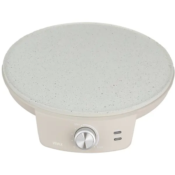 VIVAX Aparat pentru preparat clatite Vivax PM-1200S, plita 30 cm, putere 1200 W, Lunar Bej