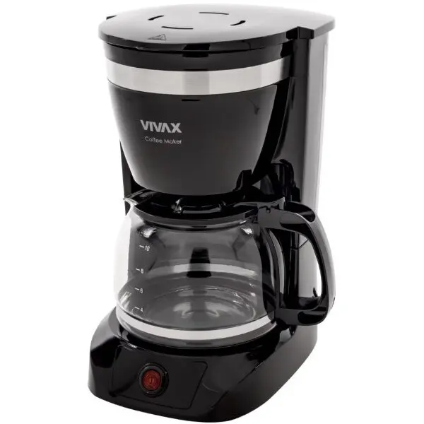 VIVAX Cafetiera VIVAX CM-08126F, 800W, 1.2 L, functie antipicurare, mentinere temperatura, filtru detasabil, Negru