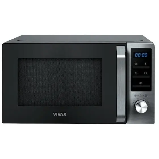 VIVAX Cuptor cu microunde Vivax MWO-2079BG, 20 l, 700 W, Afisaj Digital, Control Digital, Functie Grill, Negru-Argintiu