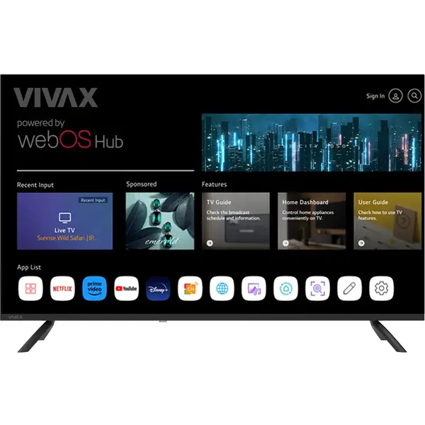 VIVAX Televizor Vivax LED 43LE110WO, 108 cm, Smart, Full HD, Clasa E, WiFi, CI+ (Model 2025), Negru