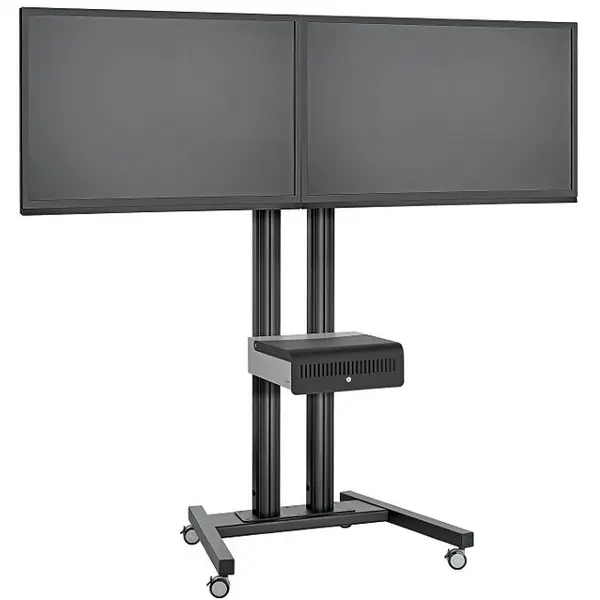 Vogels Stand TV mobil Vogels pentru podea SidebySide (Negru sau Gri)