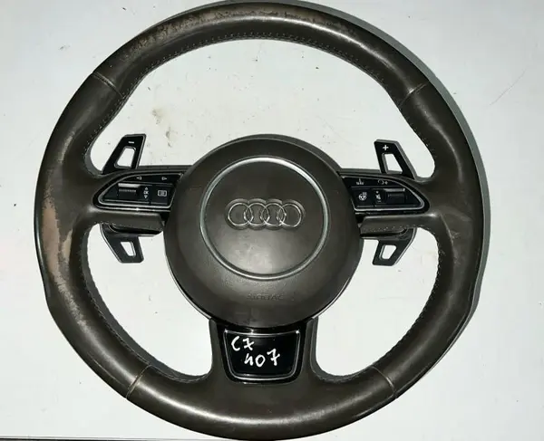 Volan complet sline cu padele maro 4G0419091T Audi A7 (2010-2018) [4g]