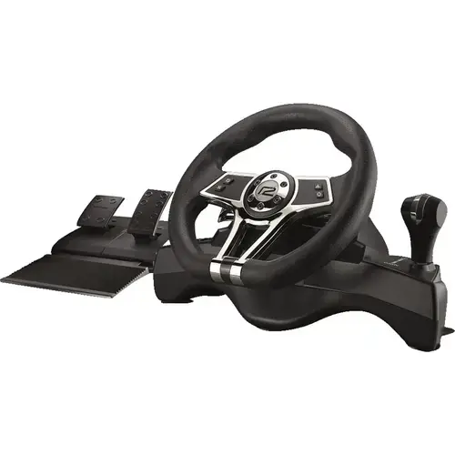 Volan cu pedale si schimbator ready2gaming Hurricane Wheel Pro, Compatibil PS4/PS3/PC/Switch, USB (Negru)