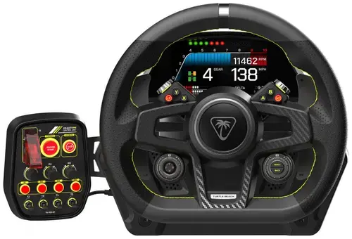Volan cu pedale Turtle Beach VelocityOne Race, Motor Feedback Ultra-Realistic, Control modular, Tuner audio (Negru)