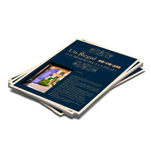 Volantă A4 – tipar 1 culoare față, hârtie preprint 80 g/mp Volantă A4 – tipar 1 culoare față, hârtie preprint 80 g/mp