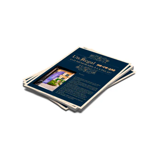 Volantă A5 – tipar 2 culori față, hârtie preprint 80 g/mp Volantă A5 – tipar 2 culori față, hârtie preprint 80 g/mp
