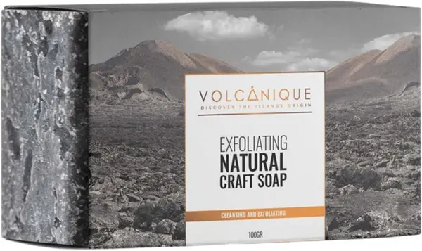 Volcanique Săpun exfoliant natural, cu cenușă vulcanică din insula La Palma, 100 g