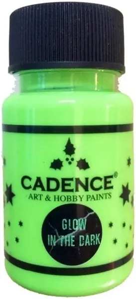 Vopsea acrilică strălucitoare în întuneric Cadence - Dark Green 581, 50 ml