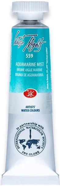 Vopsea de acuarelă Nevskaya Palitra Leningrad nopti albe - 559, ceață de mare, 10 ml