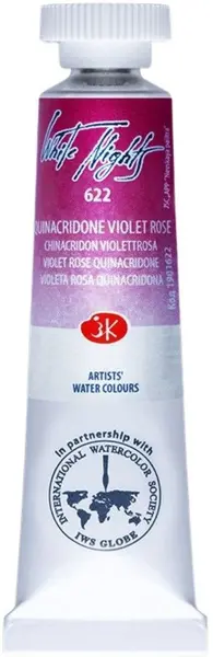 Vopsea de acuarelă Nevskaya Palitra Leningrad nopti albe - 622, chinacriddon roz-violet, 10 ml