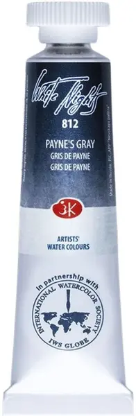 Vopsea de acuarelă Nevskaya Palitra Leningrad Nopți Albe - 812, Gri Payne, 10 ml