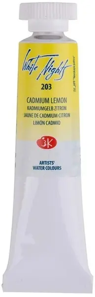 Vopsea de acuarelă Nevskaya Palitra Leningrad White Nights - 203, Cadmium Lemon, 10 ml