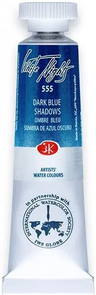 Vopsea de acuarelă Paleta Nevskaya Leningrad Nopti albe - 555, Umbre de albastru închis, 10 ml