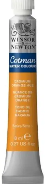 Vopsea de acuarelă Winsor & Newton Cotman Cotman Watercolour Paint - Cadmium Orange, 8 ml