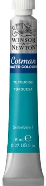 Vopsea de acuarelă Winsor & Newton Cotman - Turcoaz, 8 ml