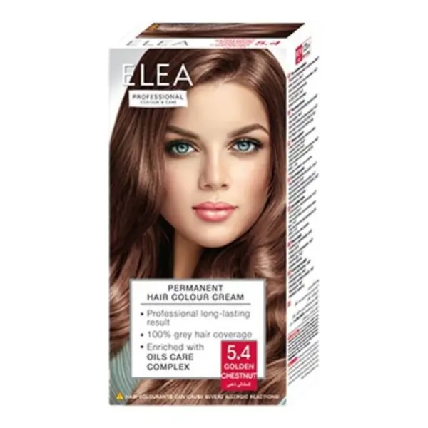 Vopsea de par 5.4 - Castaniu Auriu, Elea Professional | 123 ml