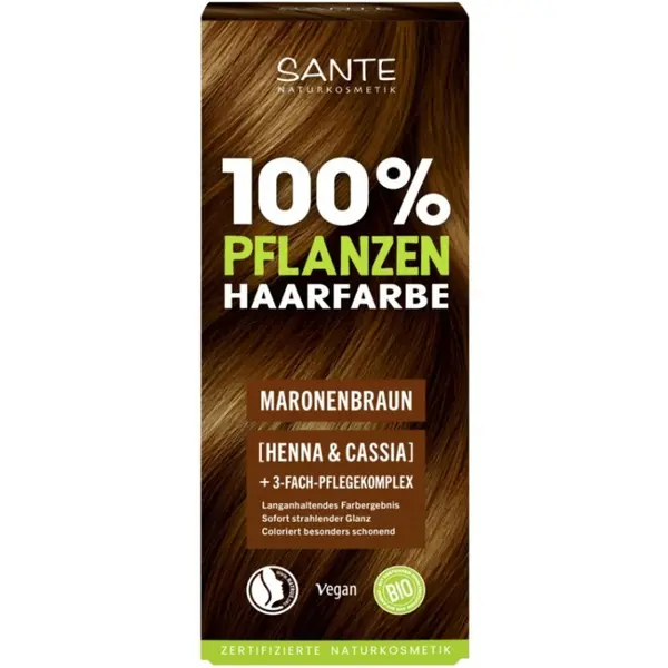 Vopsea de Par Bio, Castaniu-Maroniu, pe Baza de Plante, 100 g, LaVera and Sante