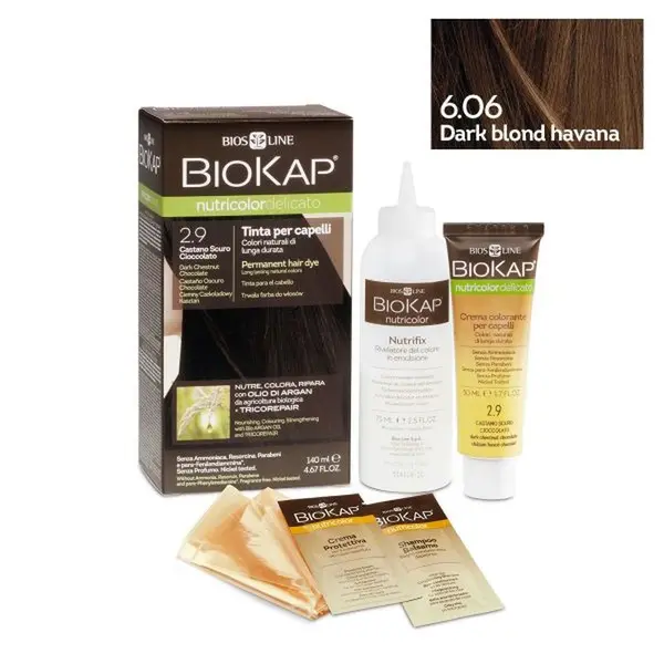 Vopsea de par Dark Blond Havana 6.06 Nutricolor Delicato, Biokap | 140 ml
