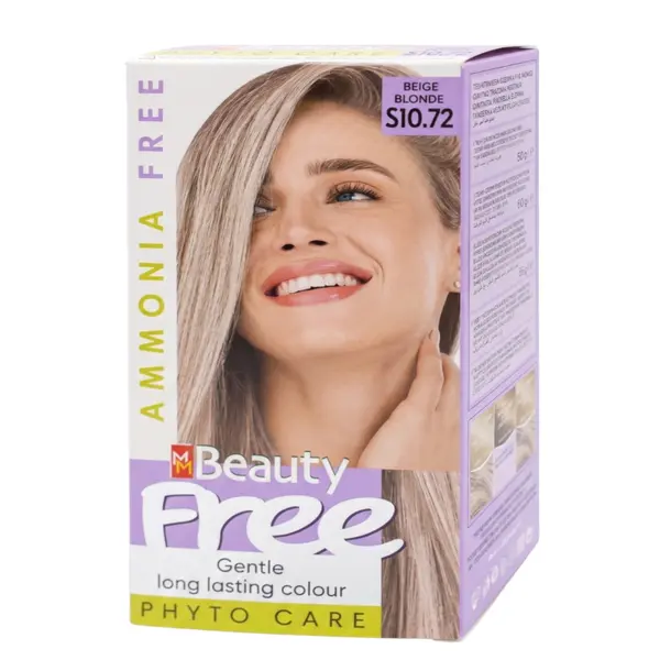 Vopsea de par fara amoniac S10.72 Blond bej, MM Beauty Free| 110 g