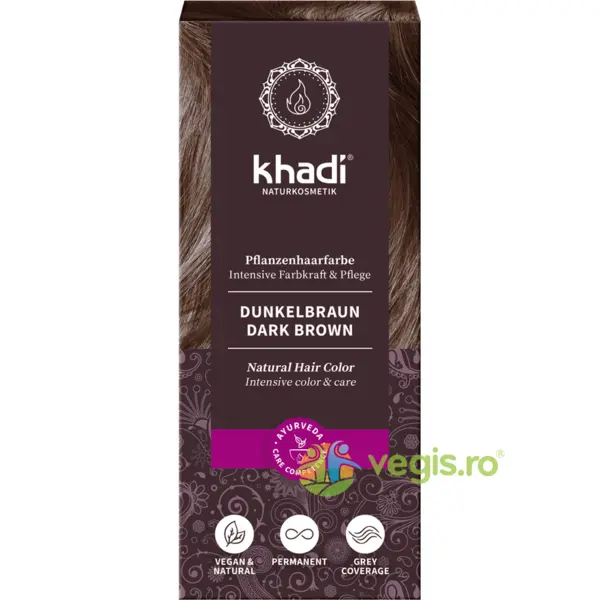 Vopsea de Par Naturala Saten Inchis 100g