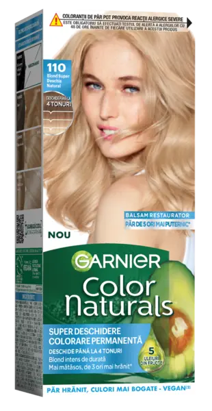 Vopsea de par permanenta Color Naturals 110 Blond Super Deschis Natural, 112ml, Garnier