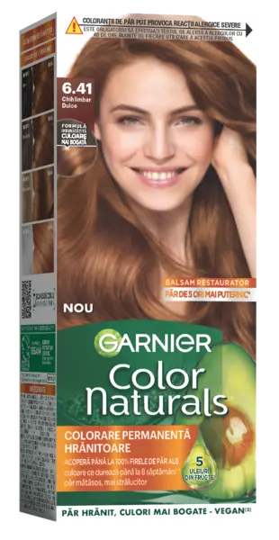 Vopsea de par permanenta Color Naturals 6.41 Chihlimbar Dulce, 112ml, Garnier